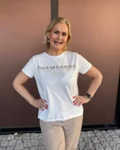 T-shirt w/rhinestones - Offwhite