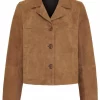 Suede Bonded Jacket -Caramel