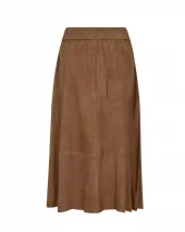 Evelyn Suede Skirt - Wood