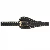 Studded Waist Belt - Black/Gold