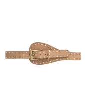 Studded WaistBelt - Camel/Gold