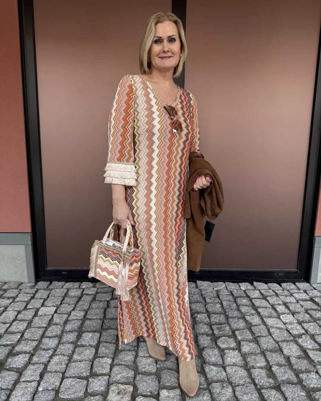 Rachel Knit Long Dress - Multi