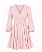 Queen Satin Kort - Pink