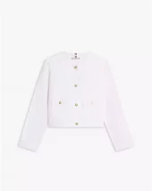 TH Lady jacket-hvit m/gullknapper