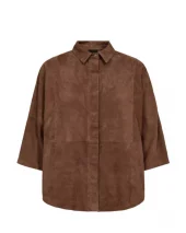 Tenna suede Shirt - Wood