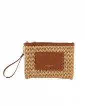 Straw Clutch - Camel