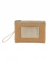 Straw Clutch - Gold