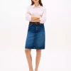 Doreen knee skirt - Dongeri blå