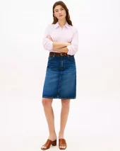 Doreen knee skirt - Dongeri blå