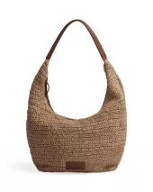 Solea Bag Raffia - Natural w/Cognac