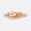 Flip flops w/flower - Beige