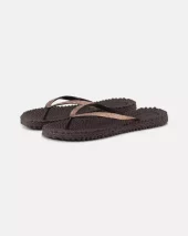 Flip flops w/glitter - Brown