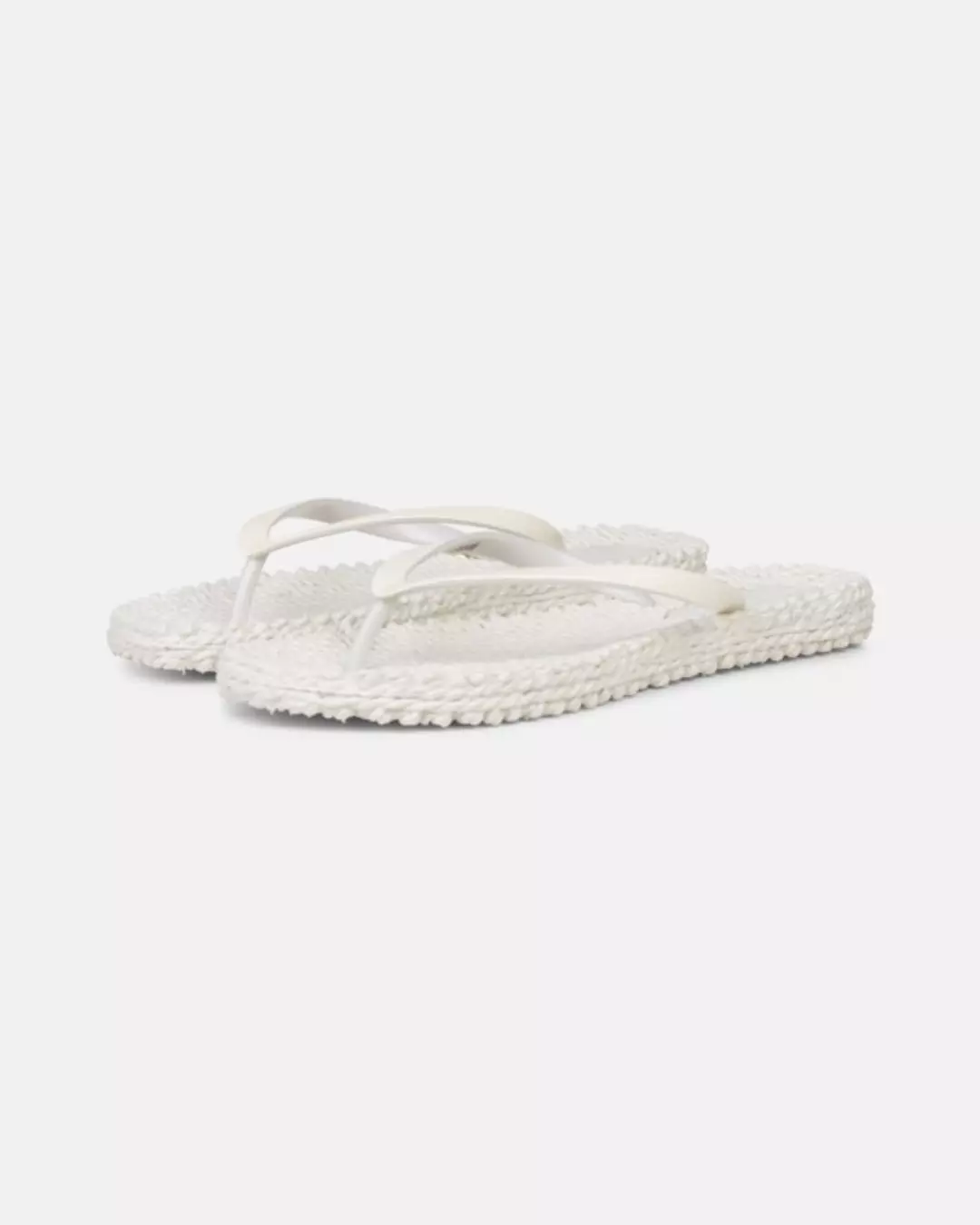 Flip flops w/glitter - Creme