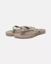 Flip flops w/glitter - Taupe