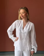 Linen Blouse - Optic White