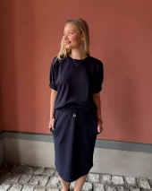 Skirt w/elastic waist - Marine