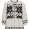 MadjaGO Blouse - Hvit/Sort