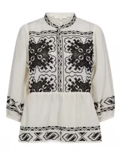 MadjaGO Blouse - Hvit/Sort