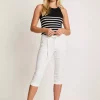 Grace Skinny Capri - White