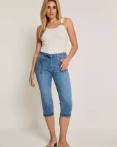 Grace Skinny Capri - Mid Blue