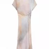 Tiara long dress - Beige/Blue
