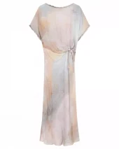 Tiara long dress - Beige/Blue