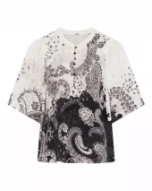 Neomi shirt - Offwhite/Black