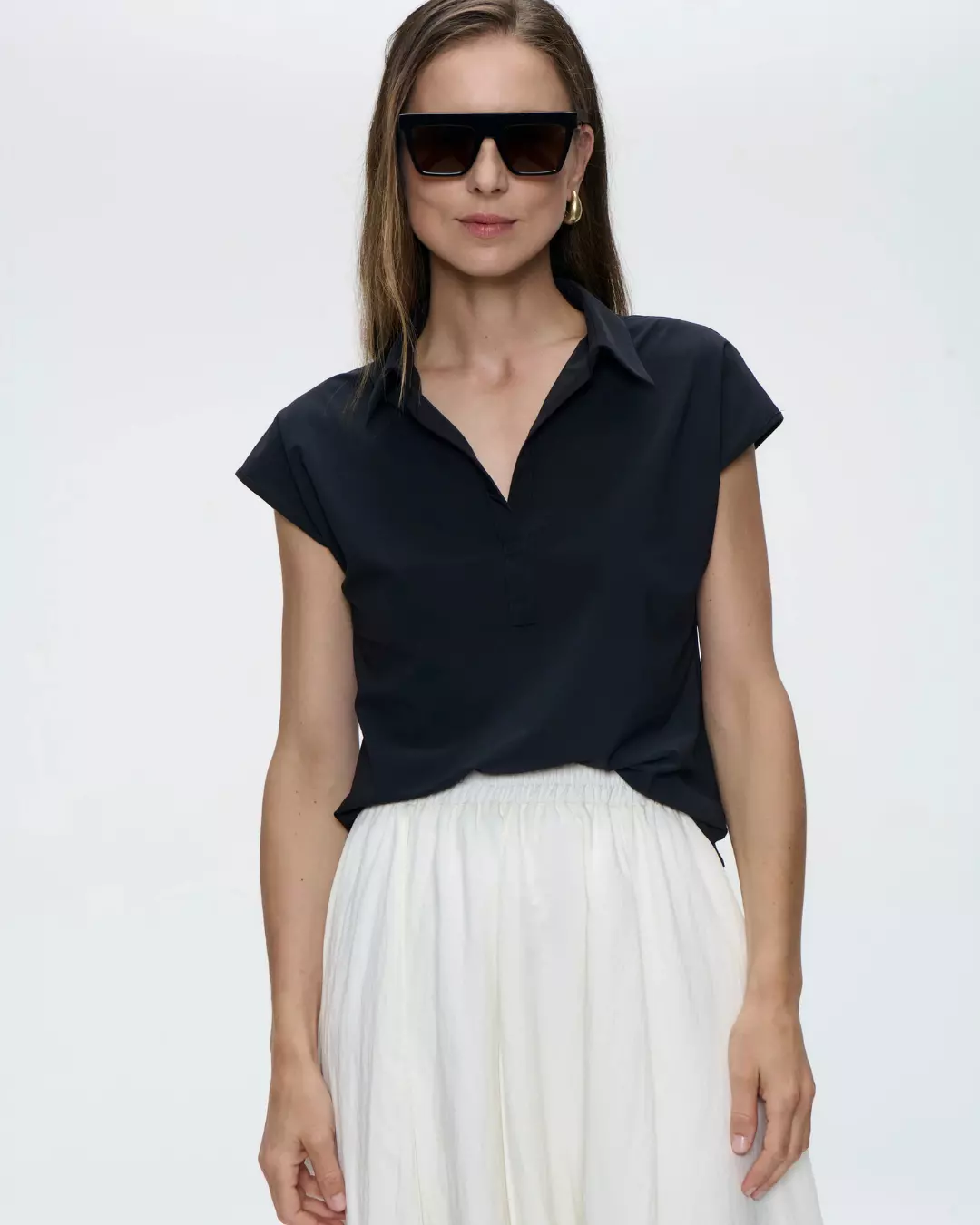Kitty Top Technical Jersey - Black