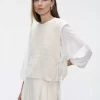 Open Cotton Vest - Ecru