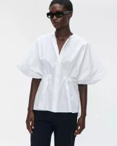 Hiroko Cotton Blouse - White