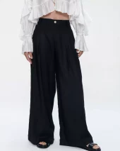 Takara Linen Pants - Black