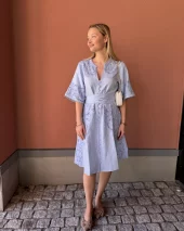 Gyra, knee dress - Vista Blue