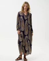 Provence Long Genie - Navy Paisley