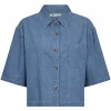 IVY-Uta Oversize Chambray Shirt - Denim Blue
