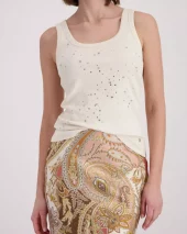 Top w/rhinestones - Marble