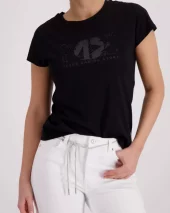 T-shirt w/rhinestones - Black