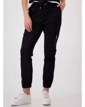 Joggers w/zip pocket - Black
