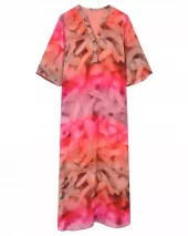 Anika long dress - Coral