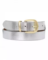 Gimmi leather belt - Silver