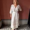 Greek Dress - Off White/Gold