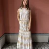 Greek Blouse White/Gold