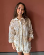 Woven Shirt w/sleeves - Nature
