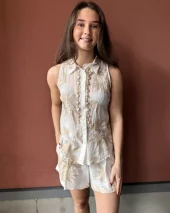 Woven Shirt Sleeveless - Nature