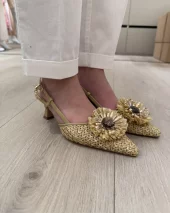 Doha Slingbacks - Gold Nature