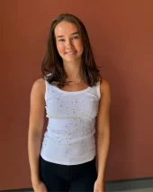 Top w/rhinestones - Cream