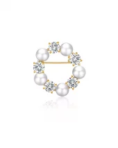 Pearl Brooch - White