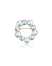 Pearl Brooch - Blue