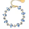 Bella Crystal Drop Bracelet - Blue