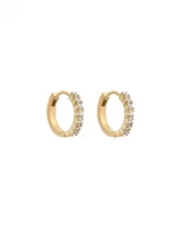 Cathinka Hoop Earrings - Crystal clear