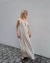 Striped Dress - Ecru